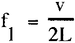 frequency 1 = velocity / (2 * length)